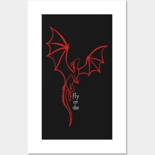 Fly or die - ACOTAR dragon Posters and Art